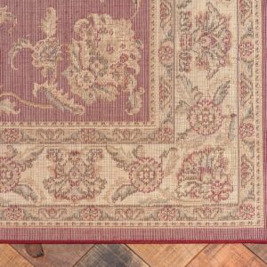 Unique Loom Voyage Collection Traditional Oriental Classic Intricate Design Area Rug (7' 0 x 10' 0 Rectangular, Red/Tan)