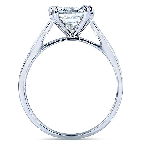 Kobelli Cushion-cut Moissanite Solitaire Engagement Ring 2 CTW 14k White Gold, Size 6