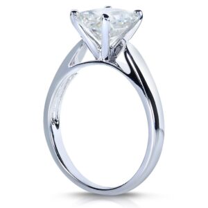 Kobelli Radiant-cut Moissanite Solitaire Engagement Ring 1 4/5 CTW 14k White Gold, Size 8.5