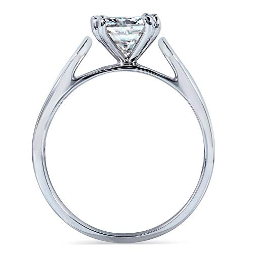 Kobelli Cushion-cut Moissanite Solitaire Engagement Ring 1 1/10 Carat 14k White Gold, Size 6.5