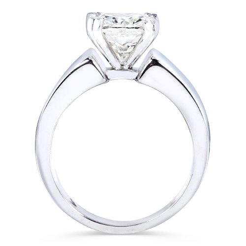 Kobelli Cushion-cut Moissanite Solitaire Engagement Ring 2 CTW 14k White Gold, Size 7