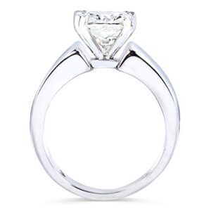 Kobelli Cushion-cut Moissanite Solitaire Engagement Ring 2 CTW 14k White Gold, Size 7