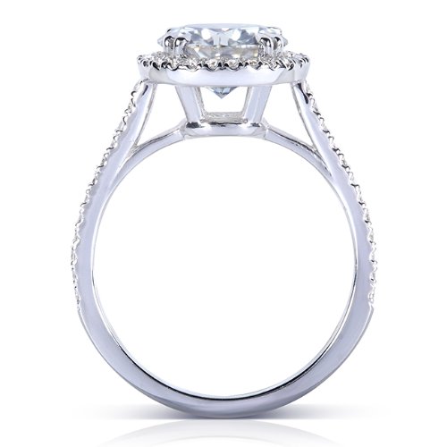 Kobelli Round-cut Moissanite Engagement Ring 2 CTW 14k White Gold (8.0mm), Size 5, White Gold