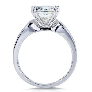 Kobelli Cushion-cut Moissanite Solitaire Engagement Ring 2 CTW 14k White Gold, Size 7