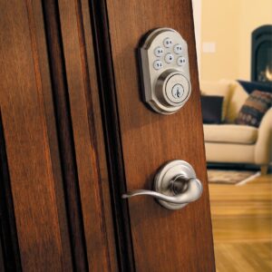 Kwikset 99090-018 SmartCode Keyless Electronic Keypad Deadbolt, SmartKey Re-Key Security, Pack of 1, Satin Nickel