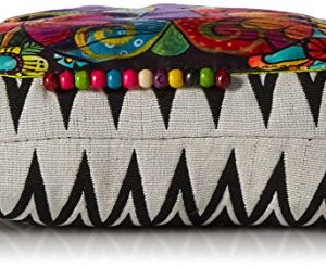 Laurel Burch 138199 Crossbody 13.5"X4"X10", Blossoming Feline,Blk/Wht/Pur