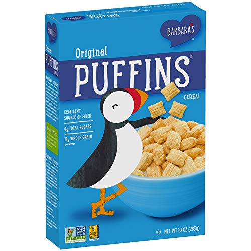 Barbara's Puffins Original Cereal, Non-GMO, Vegan, 10 Oz Box (Pack of 6)