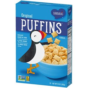 Barbara's Puffins Original Cereal, Non-GMO, Vegan, 10 Oz Box (Pack of 6)