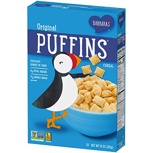 Barbara's Puffins Original Cereal, Non-GMO, Vegan, 10 Oz Box (Pack of 6)