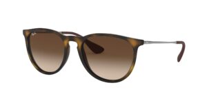 ray-ban erika rb 4171 sunglasses rubberized havana / brown gradient