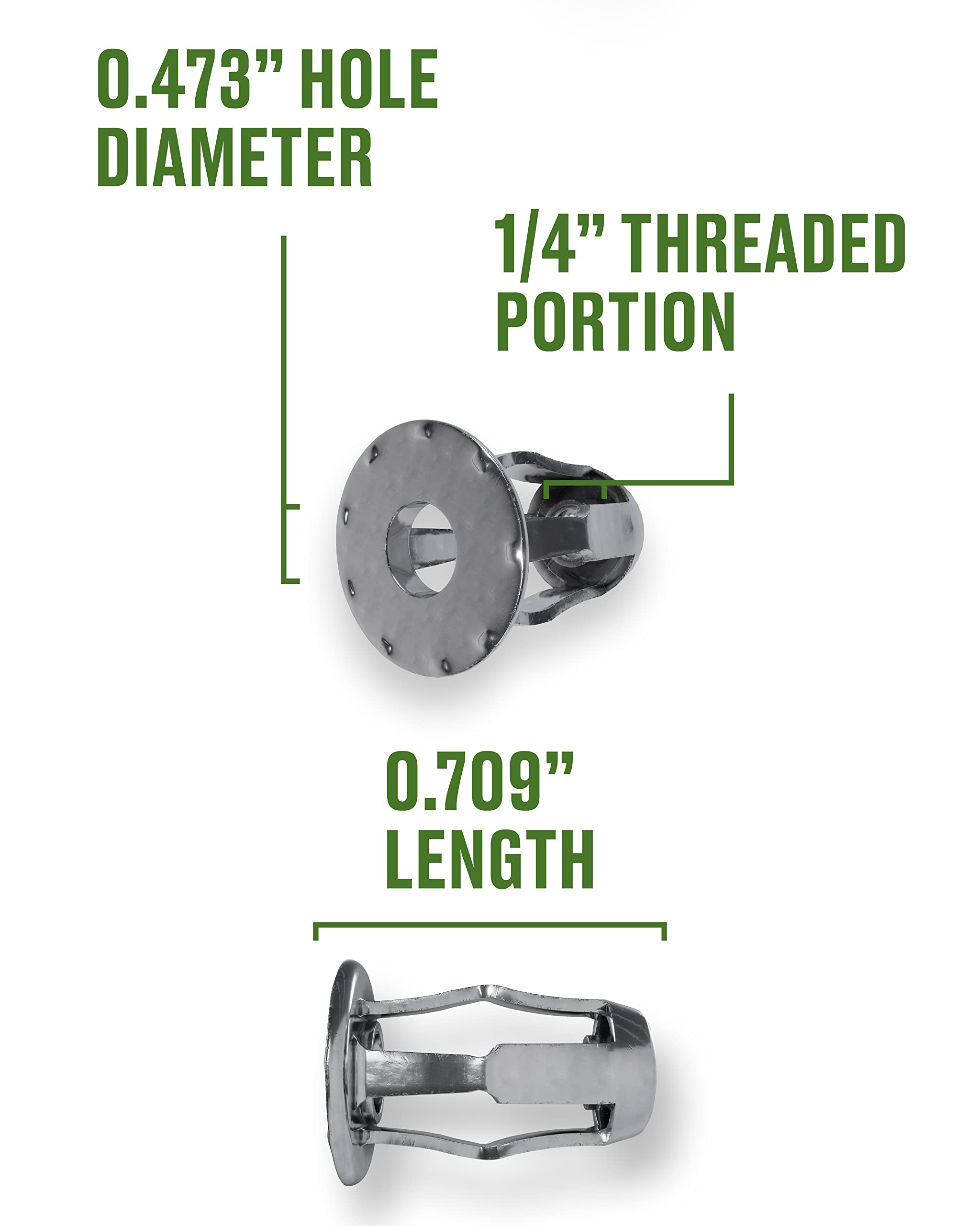 Hillman 59126 Short Jack Nuts (1/4"-20) - 15 Pieces , Zinc