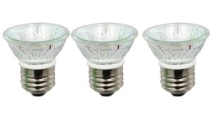 anyray a1876y (3-bulbs) hr16 120v 35w e27/ e26 mr-16 35 watt jdr c halogen bulb lamp fmw flood with lens