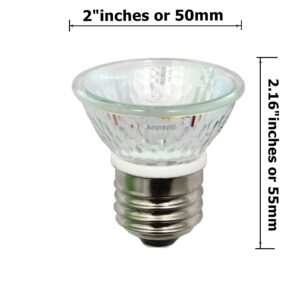 Anyray A1876Y (3-Bulbs) HR16 120V 35W E27/ E26 MR-16 35 Watt JDR C Halogen Bulb Lamp FMW Flood with Lens