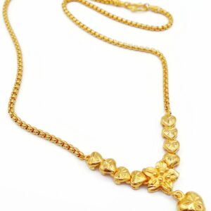 arrawana77 Flower 24k Thai Baht Yellow Gold Plated Filled Necklace Jewelry