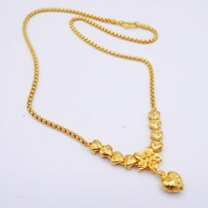 arrawana77 Flower 24k Thai Baht Yellow Gold Plated Filled Necklace Jewelry