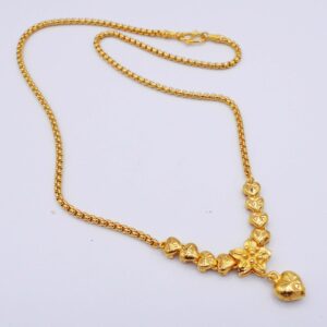 arrawana77 Flower 24k Thai Baht Yellow Gold Plated Filled Necklace Jewelry