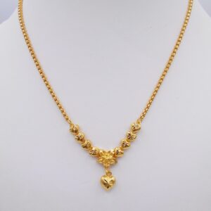 arrawana77 Flower 24k Thai Baht Yellow Gold Plated Filled Necklace Jewelry