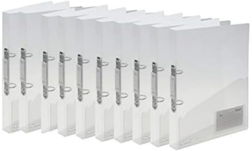 Rexel A4 Clear Ice 2 Ring Binders, Pack of 10, White