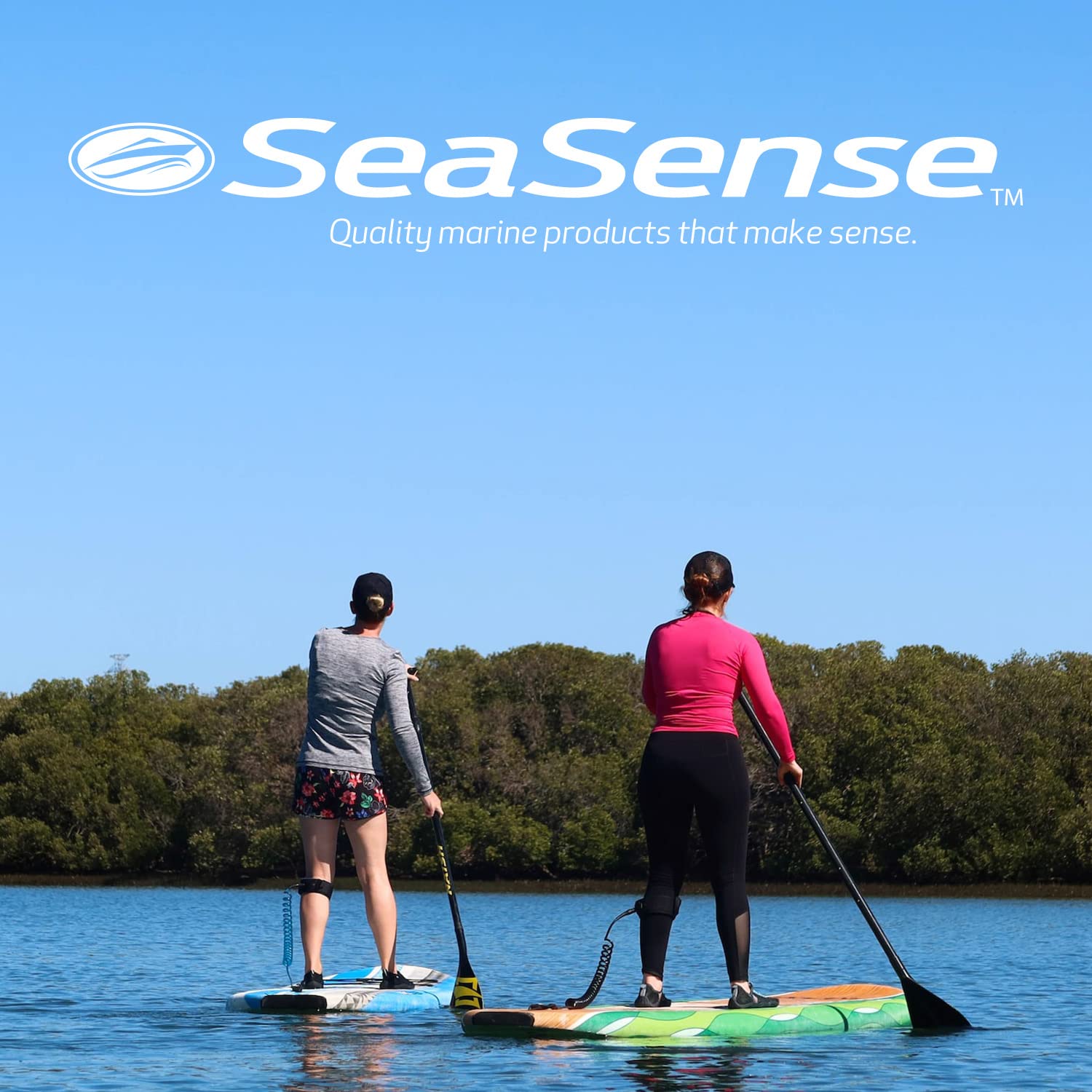 SeaSense Ex-O Blade 2 Adjustable Stand-Up Kayak Paddle, Black, 63” - 82” - Aluminum Shaft, Comfort Grip Knob - For Adults, Great for Recreational Paddling, Touring, Racing & SUP Yoga