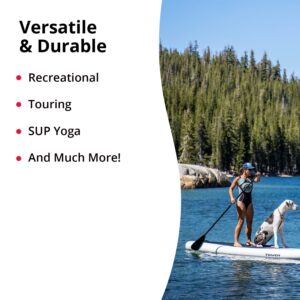 SeaSense Ex-O Blade 2 Adjustable Stand-Up Kayak Paddle, Black, 63” - 82” - Aluminum Shaft, Comfort Grip Knob - For Adults, Great for Recreational Paddling, Touring, Racing & SUP Yoga