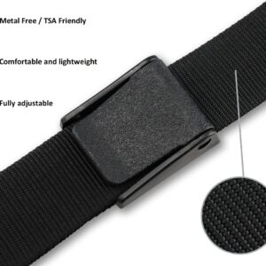 Titan Durable Outdoor Nylon Web Belt Metal Free (Black)