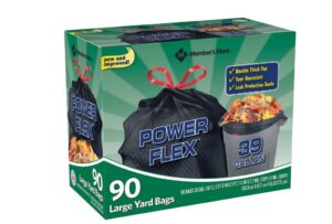 member's mark 39 gal. power-guard yd drawstring trash bags (90 ct.)