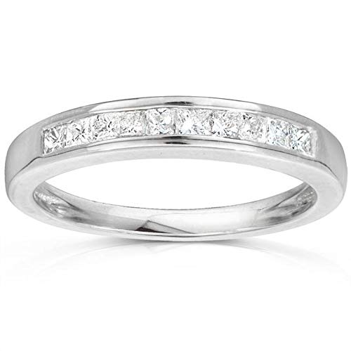 Kobelli Diamond Band 1/2 carat (ctw) in 14kt White Gold, Size 7.5, White Gold