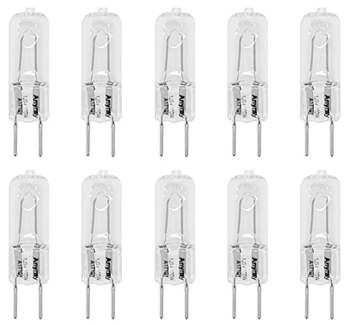 Anyray A1710Y (10)-Bulbs G8 100W 100 Watt 130V Halogen T4 Light G8 Bulbs 120V GY8.6 lamps