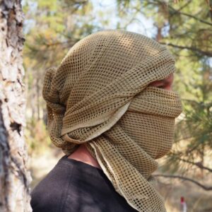 Arcturus Sniper Veil | Tactical Scarf to Camouflage Your Neck, Face & Head | 100% Cotton - 48" x 40" (Olive Drab)