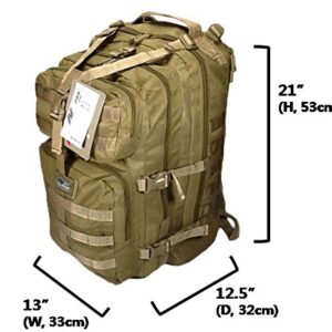 NexPak 21" 3400 cu.in. Tactical Hunting Camping Hiking Backpack ML121 TAN