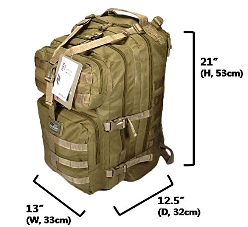 NexPak 21" 3400 cu.in. Tactical Hunting Camping Hiking Backpack ML121 TAN