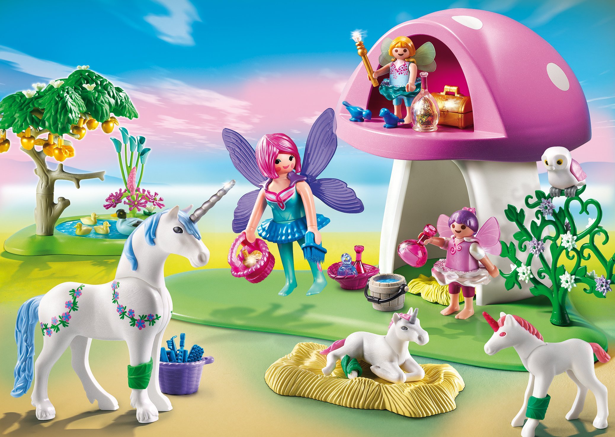 Playmobil Fairies with Toadstool House Building Kit