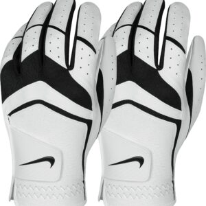 Nike Men's Dura Feel Golf Glove (2-Pack) (White), Small, Left Hand