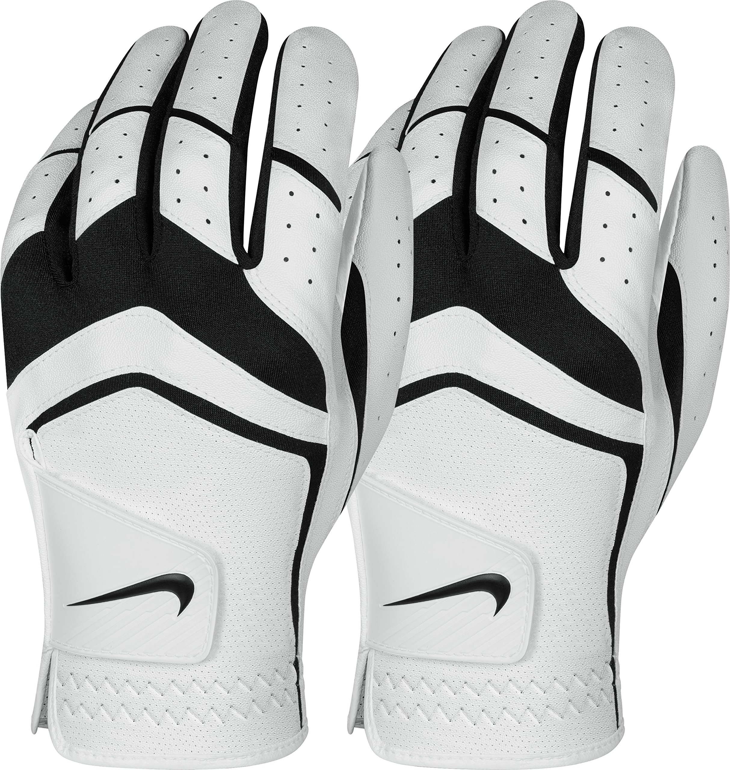 Nike Men's Dura Feel Golf Glove (2-Pack) (White), Large, Left Hand