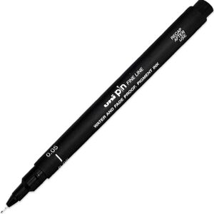 UNI-Ball PIN Drawing Pen FINELINER Ultra FINE LINE Marker 0.05mm Black Ink - [Pack of 3]