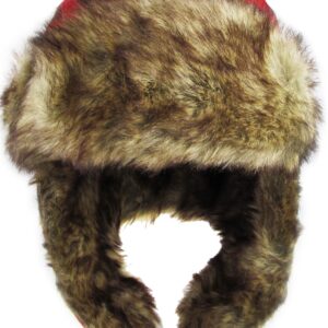 KBW-604 RED-BLK Lumberjack Plaid Aviator Trapper Hat Trooper Ear Flaps Ushanka Eskimo Russian Cold (One Size, Red Black)…