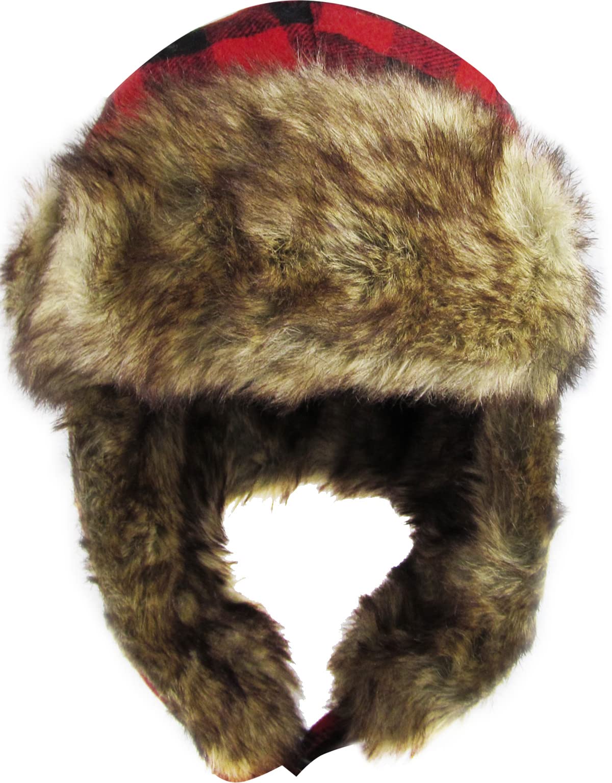 KBW-604 RED-BLK Lumberjack Plaid Aviator Trapper Hat Trooper Ear Flaps Ushanka Eskimo Russian Cold (One Size, Red Black)…