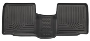 husky liners weatherbeater floor mats | fits 2015 - 2019 ford explorer | 2nd row, 1-pc black - 14761