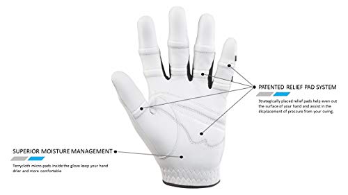 Bionic StableGrip with Natural Fit Golf Glove - White (XX-Large, Left)