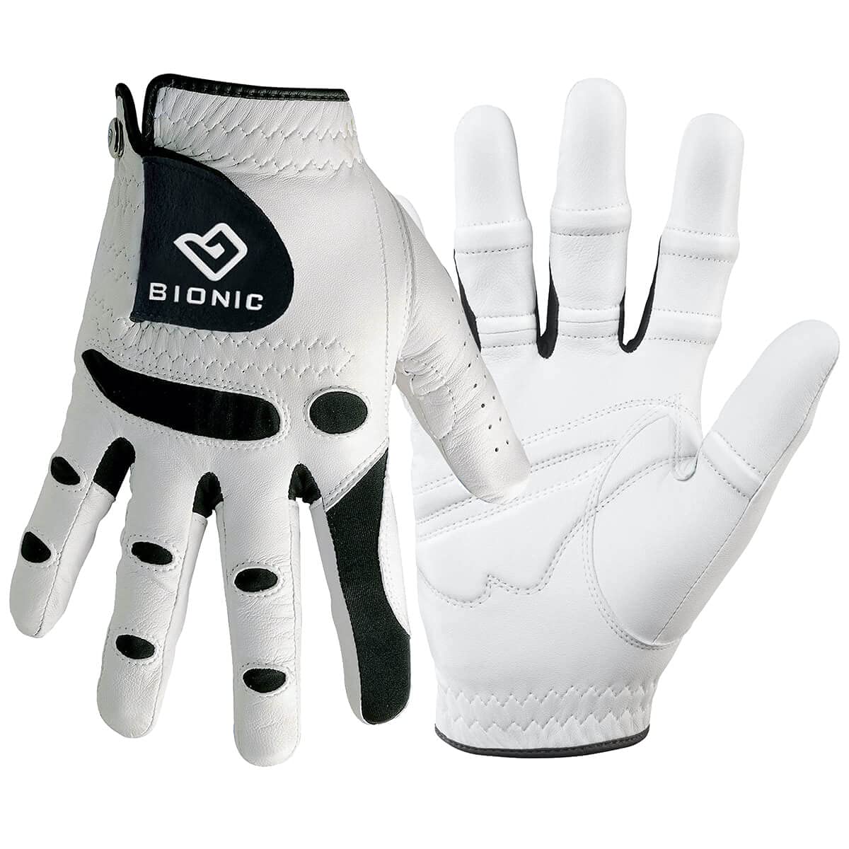 Bionic StableGrip with Natural Fit Golf Glove - White (Medium, Right)