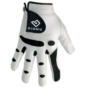 Bionic StableGrip with Natural Fit Golf Glove - White (Medium, Right)