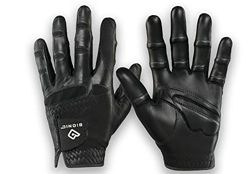 Men's StableGrip with NaturalFit Golf Glove - Black (Small, Left)