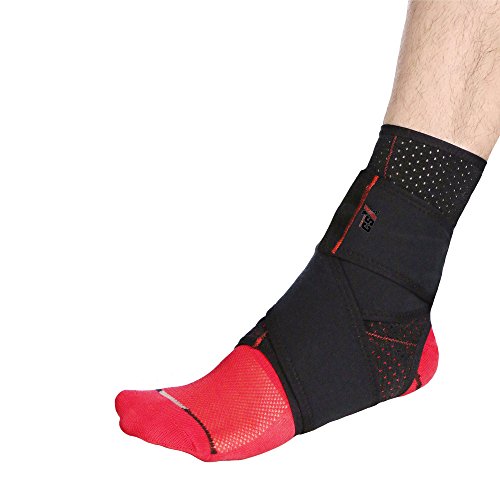 CSX Ankle Wrap, Adjustable Compression Support Strap, Sport Performance, Medium