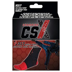 CSX Ankle Wrap, Adjustable Compression Support Strap, Sport Performance, Medium