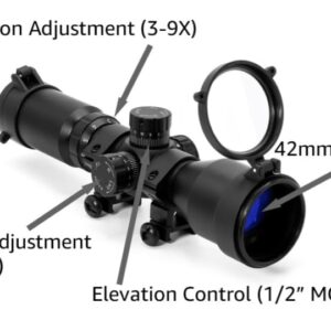 Osprey Global CP3-9X42MDG Compact 3-9X 42 Scope with Illuminated MIL Dot Glass Reticle. 1/2 MOA