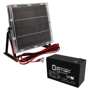 mighty max battery 12v 9ah replaces bosch d126 + 12v solar panel charger