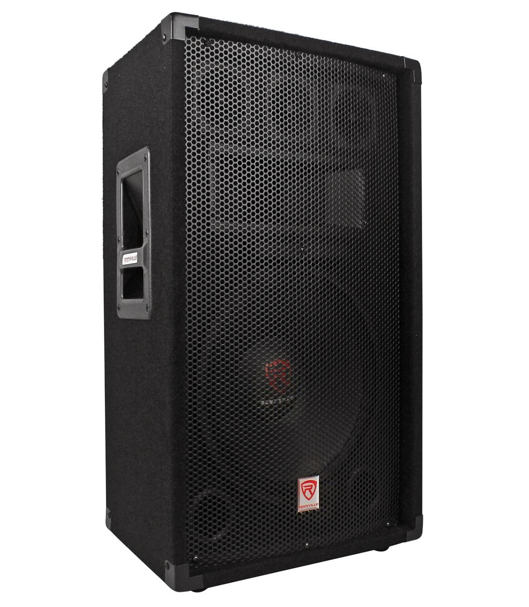 Rockville 2 RSG12.4 12 3-Way 1000w 4-Ohm Passive DJ Speakers+Stands+Cables+Bag