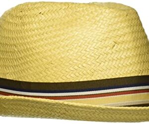 Brixton mens Castor Straw Hat Fedora, Tan, X-Large US