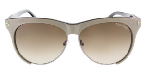 tom ford ft0365 38b bronze leona round sunglasses lens category 3 size 59mm