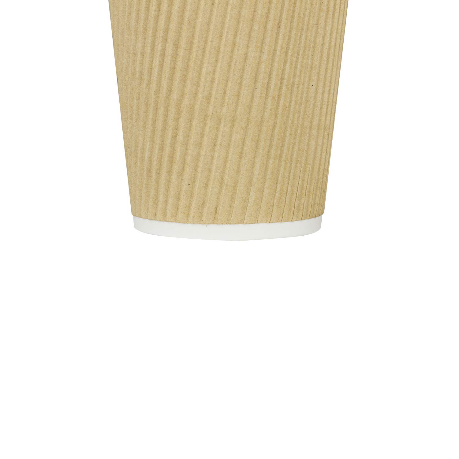 Karat C-KRC508 8 oz Ripple Paper Hot Cup (80mm Diameter), Kraft (Case of 500)